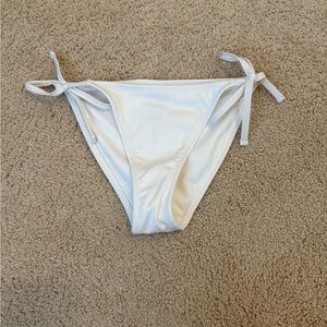 Target White Ribbed Side-Tie Bikini Bottom